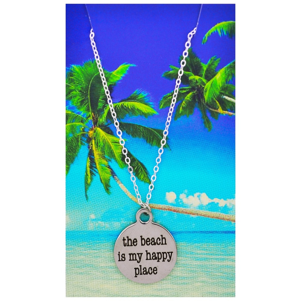 The Beach is My Happy Place Necklace
